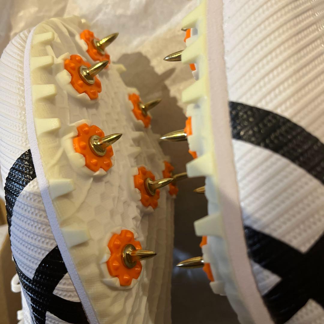 【未使用】ASICS スパイクシューズ ホワイト/ブラック　27.5cm