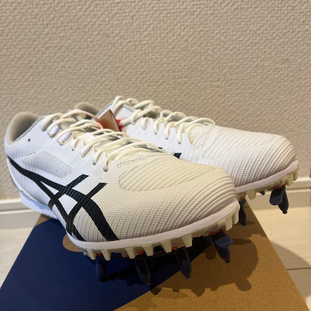 【未使用】ASICS スパイクシューズ ホワイト/ブラック　27.5cm