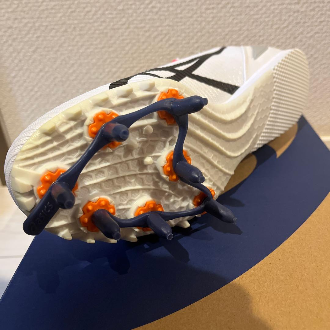 【未使用】ASICS スパイクシューズ ホワイト/ブラック　27.5cm