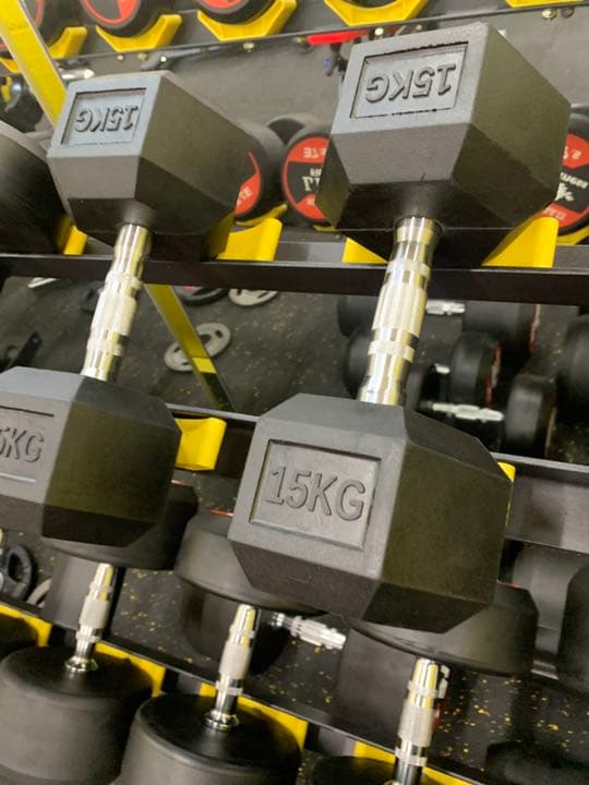 ラバーヘックス  ダンベル　22.5kg 2個