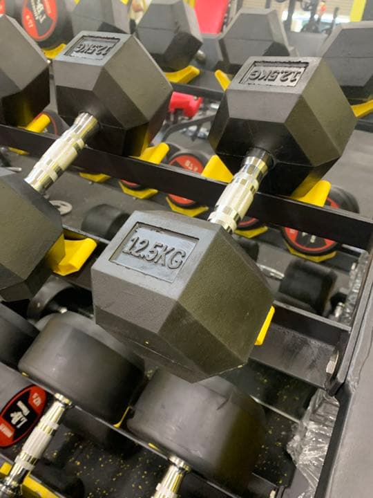 ラバーヘックス  ダンベル　22.5kg 2個