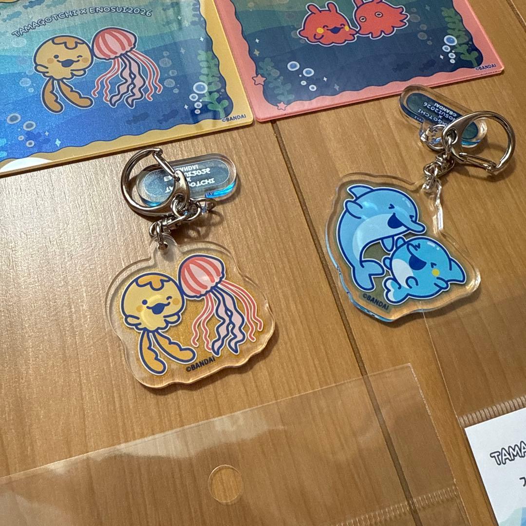 新品　たまごっち×江ノ島水族館　アクリルカード＆キーホルダー＆スタンド＆シール