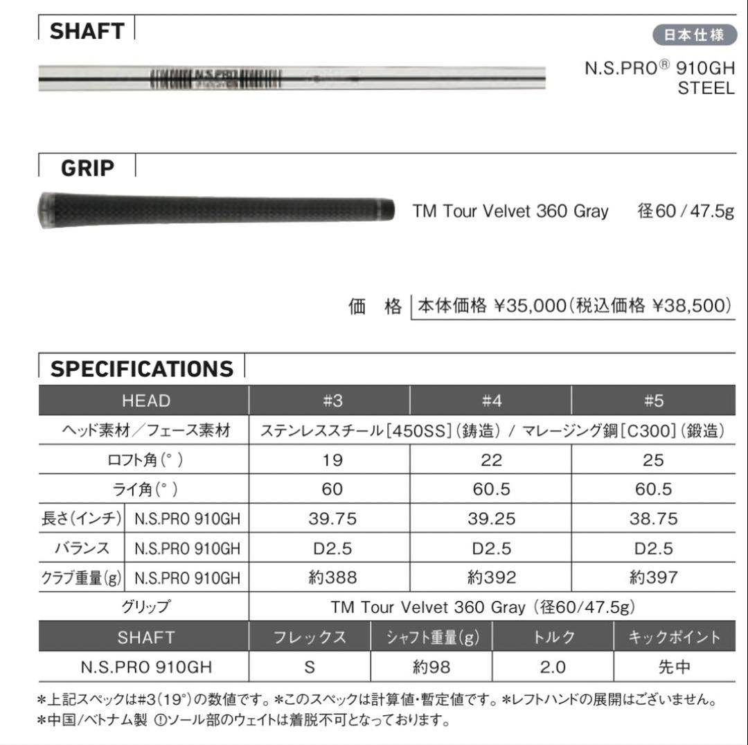 テーラーメイド SIM DHY ユーティリティ U5 ロフト角25°