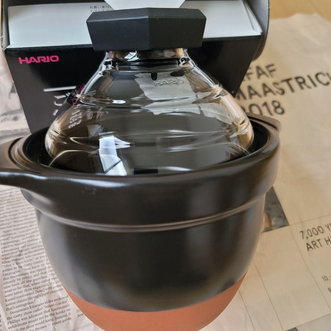 HARIO フタがガラスのご飯釜 1~2合用