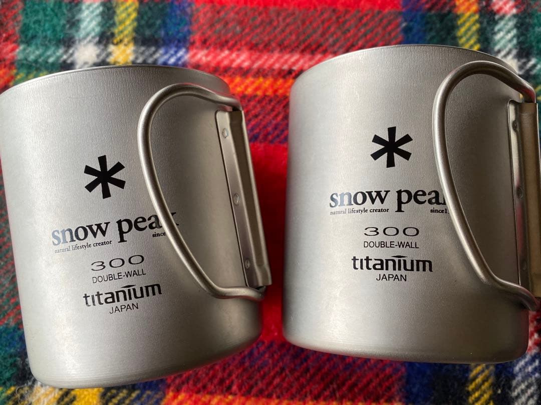  peak チタンダブルマグカップ 300ml 2個セット
