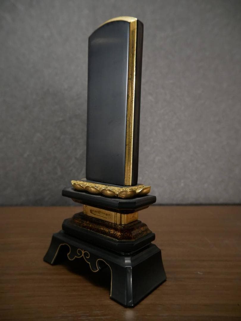 限定値下　【長期保管品】位牌　純金箔　仏壇　仏具　仏教美術　4286