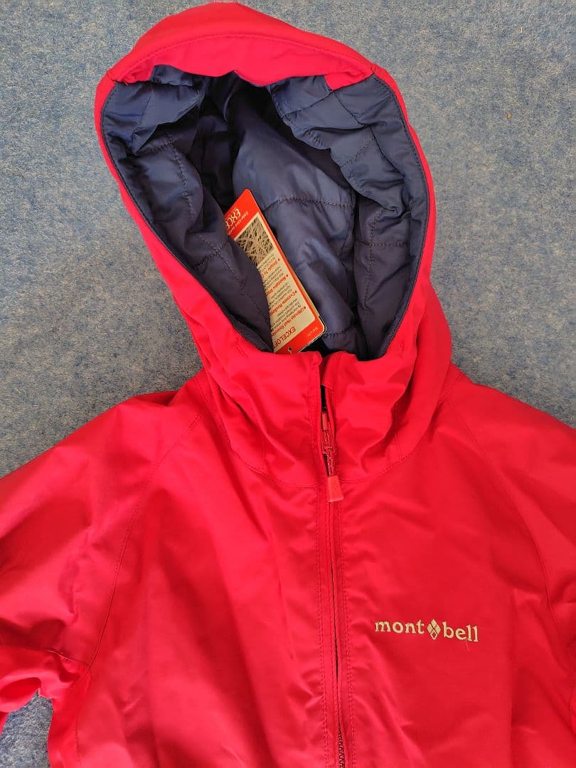 【新品 タグ付】mont-bell 子ども用スキーウェア 100サイズ 赤