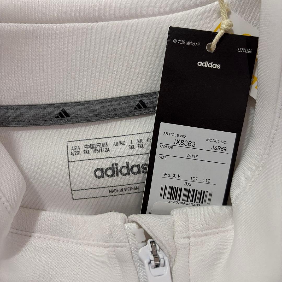 【未使用】adidasバックロゴ付フルジップジャケットJSR69希少サイズ3XL