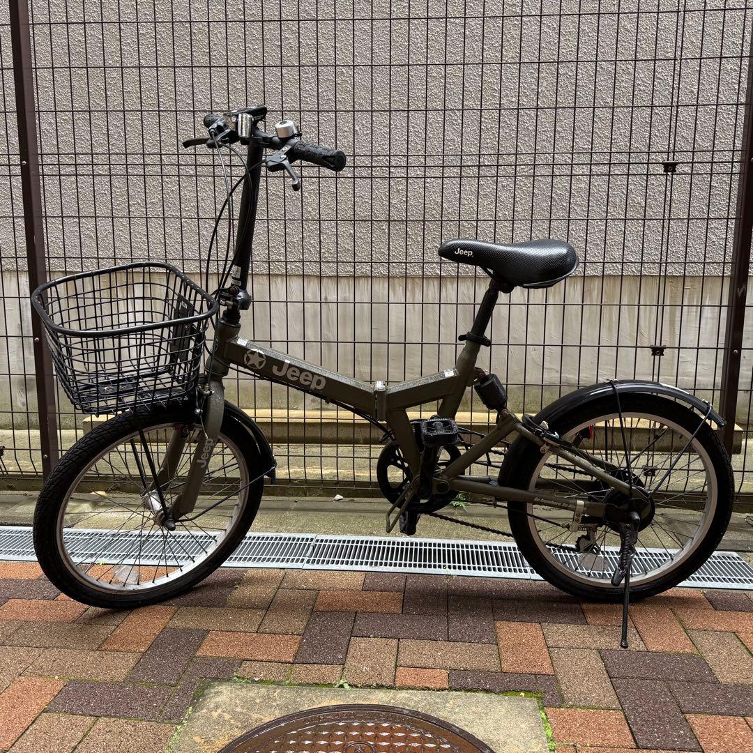 【ふ】Jeep 折りたたみ自転車 オリーブグリーン