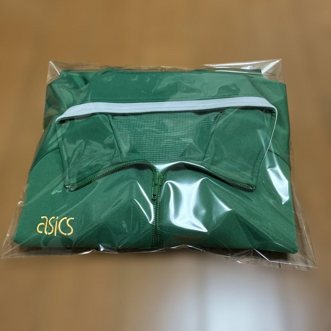 【ASICS】レトロ ジャージ 上 グリーン Sサイズ（AN-106）