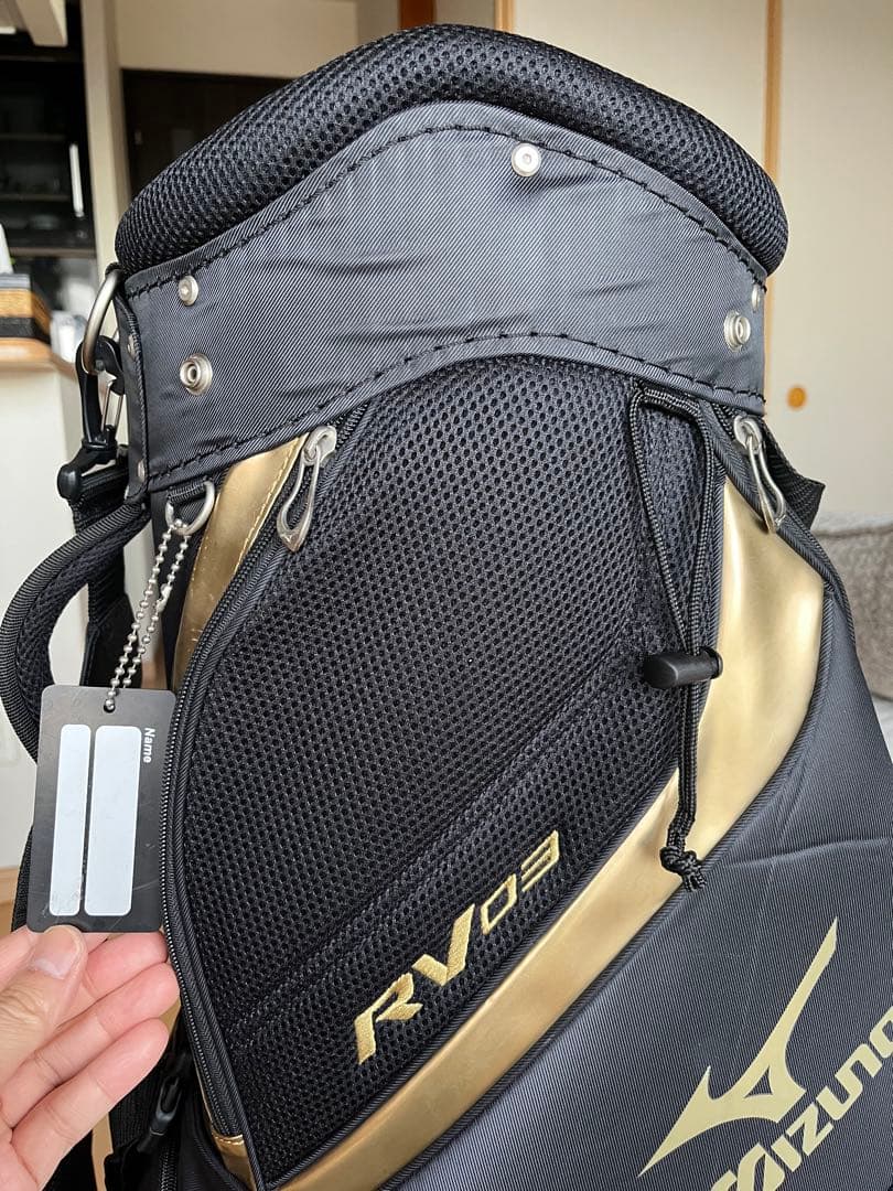 専用　ミズノ　MIZUNO RV03 キャディバッグ　軽量　メンズ 黒×ゴールド