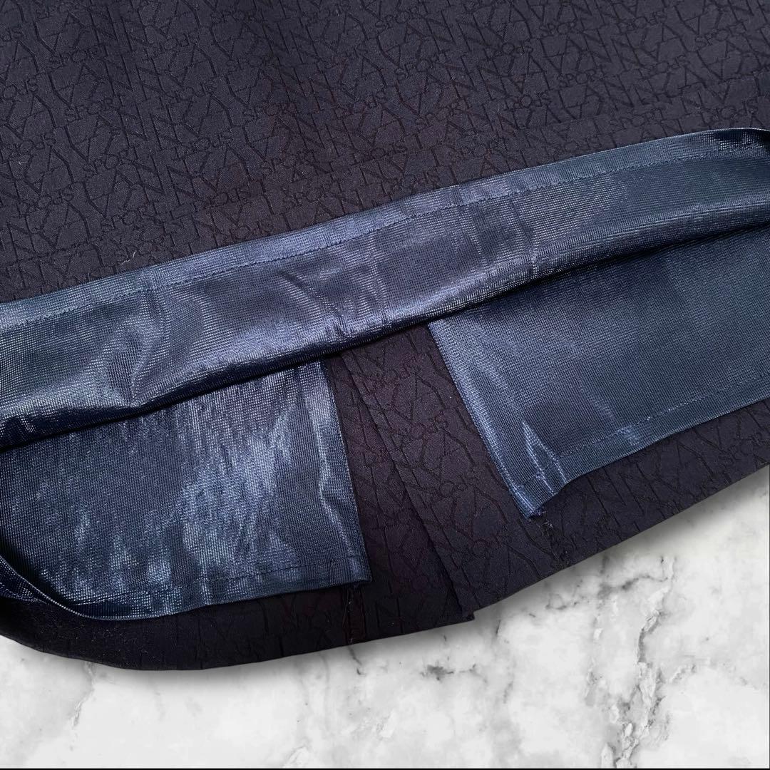 美品！　LANVIN SPORT 総柄　スカート　44 NAVY