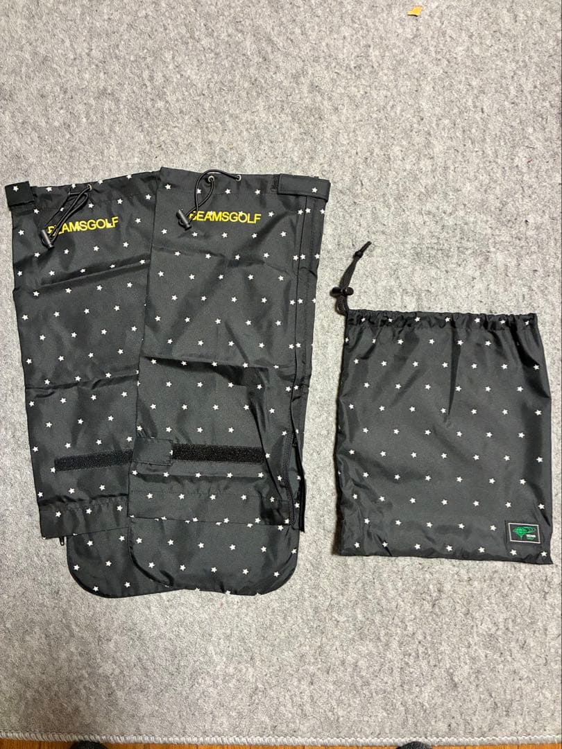 BEAMS GOLF レインウェアセット 星　L レッグカバー　収納袋