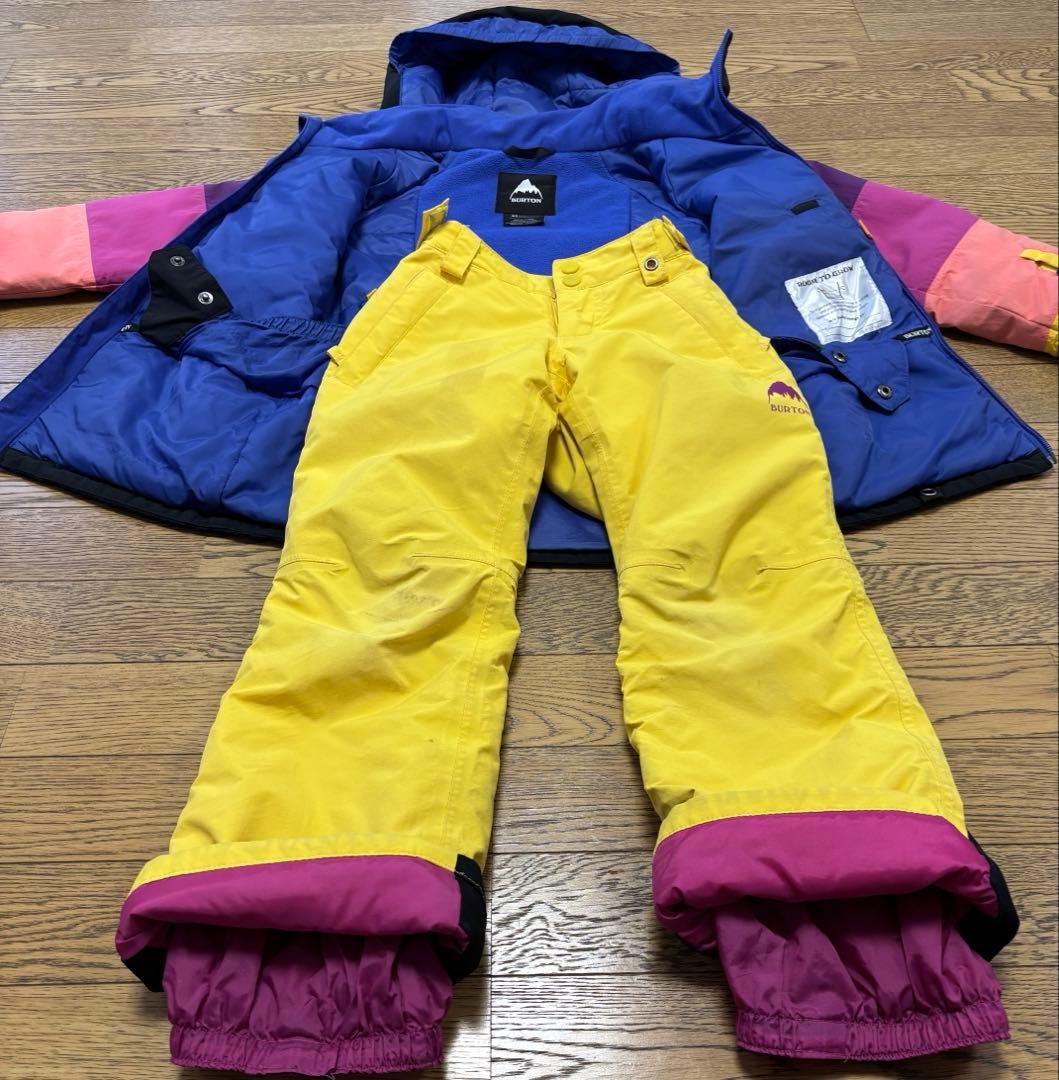 バートンBurtonキッズ スノーボードウェア 上下セット XS 110 120