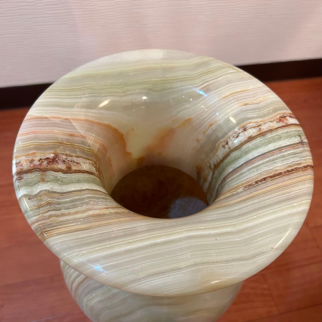 【極美品】オニックス壺 花瓶 46cm