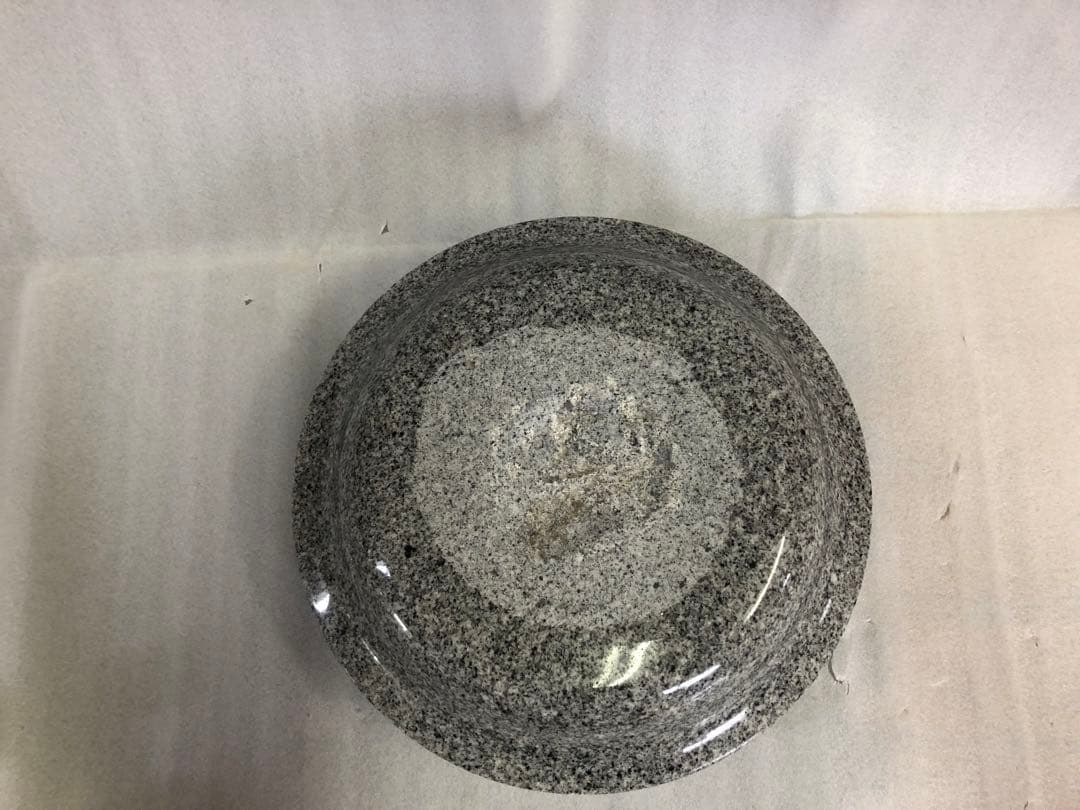 【御影石 丸型雨返し 下台 29cm】厚10cm 重厚感 古民家庭園