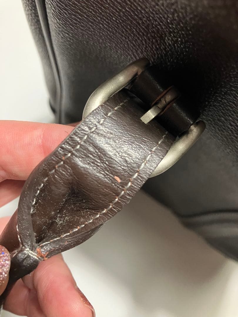 BURBERRY GOLF ゴルフシューズバッグ レザー ノバチェック ブラウン