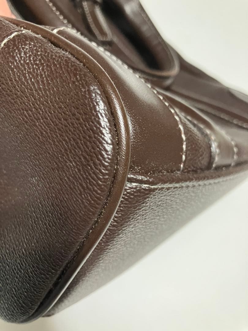BURBERRY GOLF ゴルフシューズバッグ レザー ノバチェック ブラウン