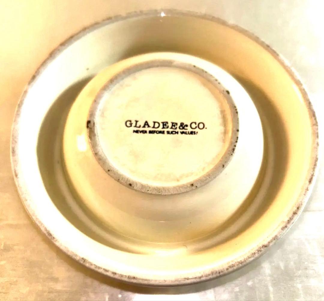 【ビンテージ】GLADEE&CO. 陶器製ハッピーバースデーベース小物入れ