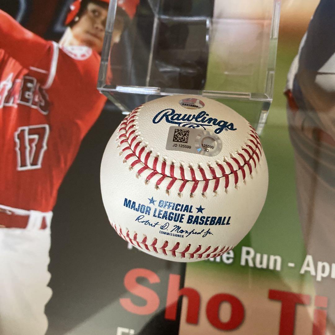 大谷翔平2018年MLBデビュー額縁付き直筆サインボール