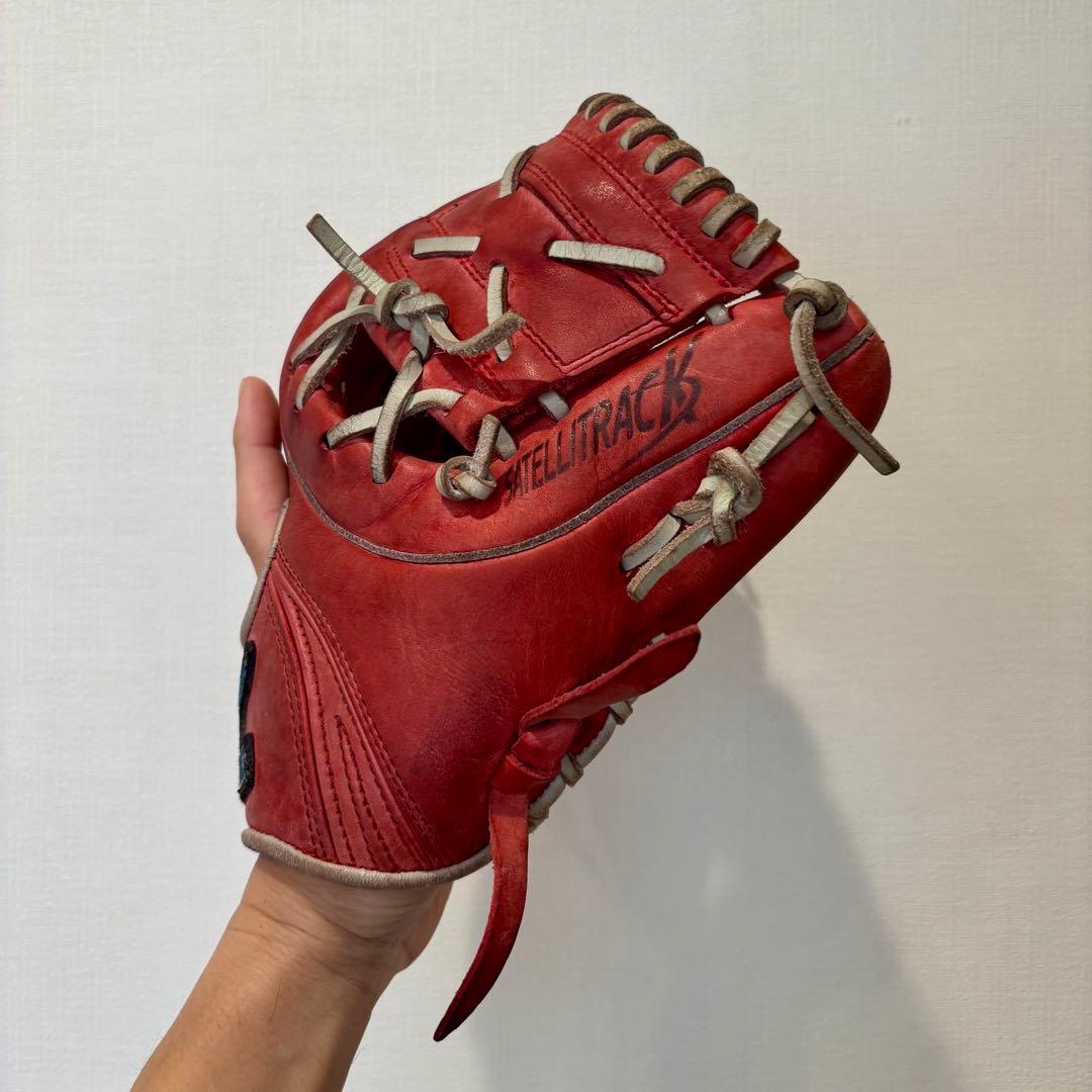 ミズノ グローブ 軟式 少年 型抜群Mizuno buw leagueレッド