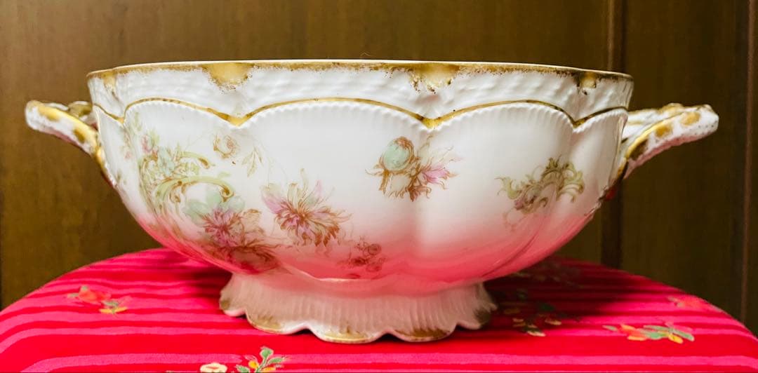 アンティーク　リモージュ　アビランド　花柄 陶磁器製 ボウル