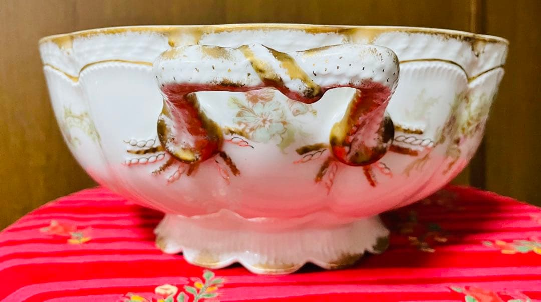 アンティーク　リモージュ　アビランド　花柄 陶磁器製 ボウル