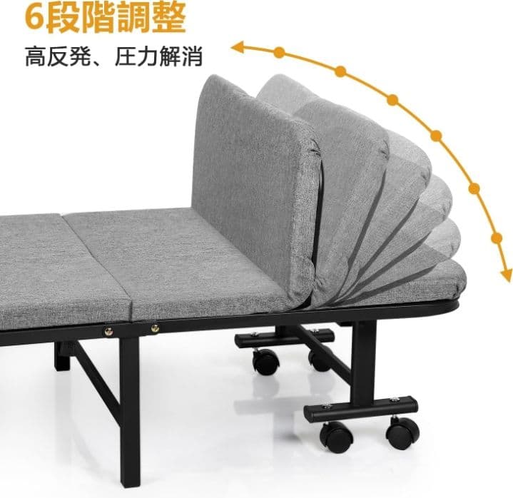 折り畳みベッド おりたたみベッド 四つ折り コンパクト 簡易ベッド つ213
