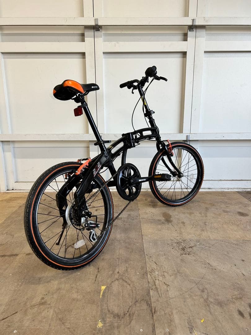 折りたたみ自転車 20インチ SHIMANO 6段変速 ブラック/オレンジ