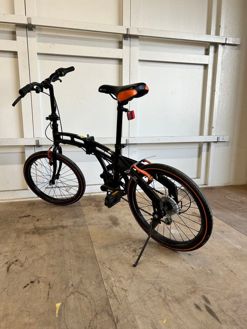 折りたたみ自転車 20インチ SHIMANO 6段変速 ブラック/オレンジ