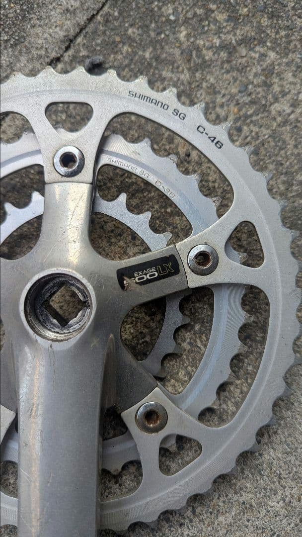 オールドMTB シマノクランク FC-M500 46-36-24 175mm