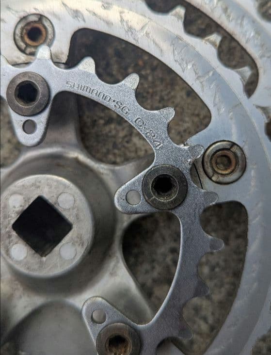 オールドMTB シマノクランク FC-M500 46-36-24 175mm