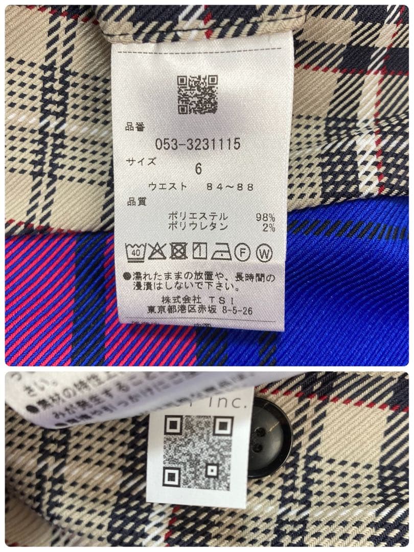 新品 パーリーゲイツ ポリエステルストレッチチェックパンツ(6)LL/マルチ