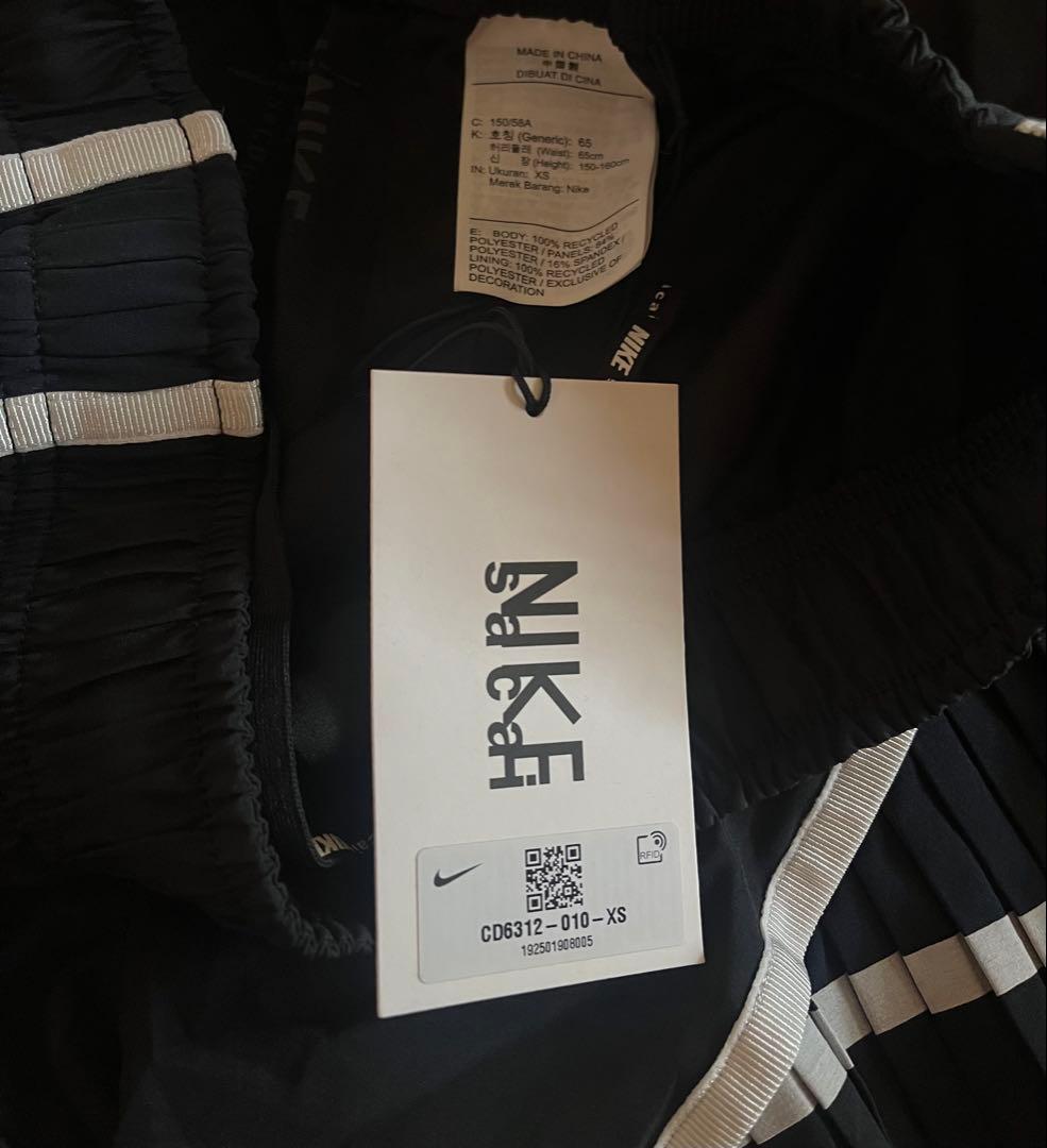 sacai NIKE プリーツショーツ XSサイズ ブラック