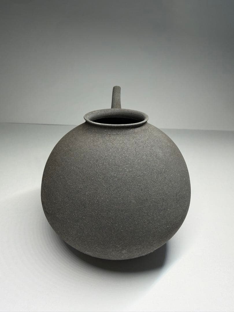 松本治幸 黑磁注器 急須 煎茶道具 茶器 茶道具 煎茶