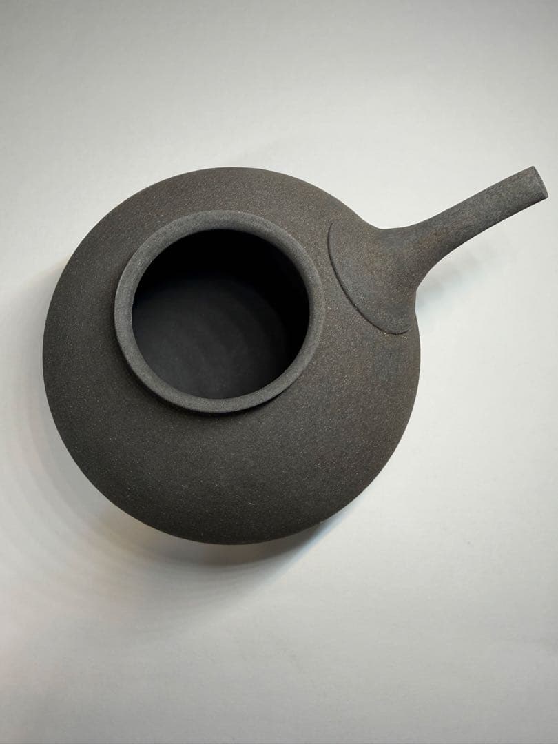 松本治幸 黑磁注器 急須 煎茶道具 茶器 茶道具 煎茶