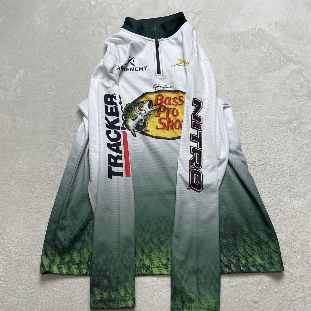 籠球さん　2着用希少　バスプロショップス　フィッシングシャツ　釣り　長袖　ジップ