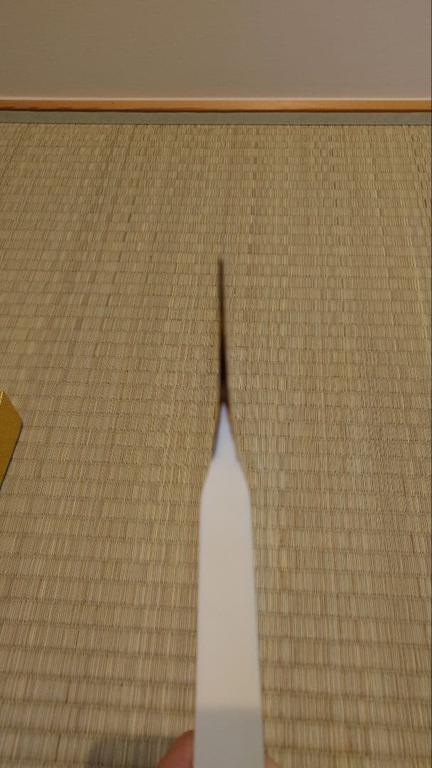 ふじ印 津山撥七五 三味線バチ 金色箱付き 地唄