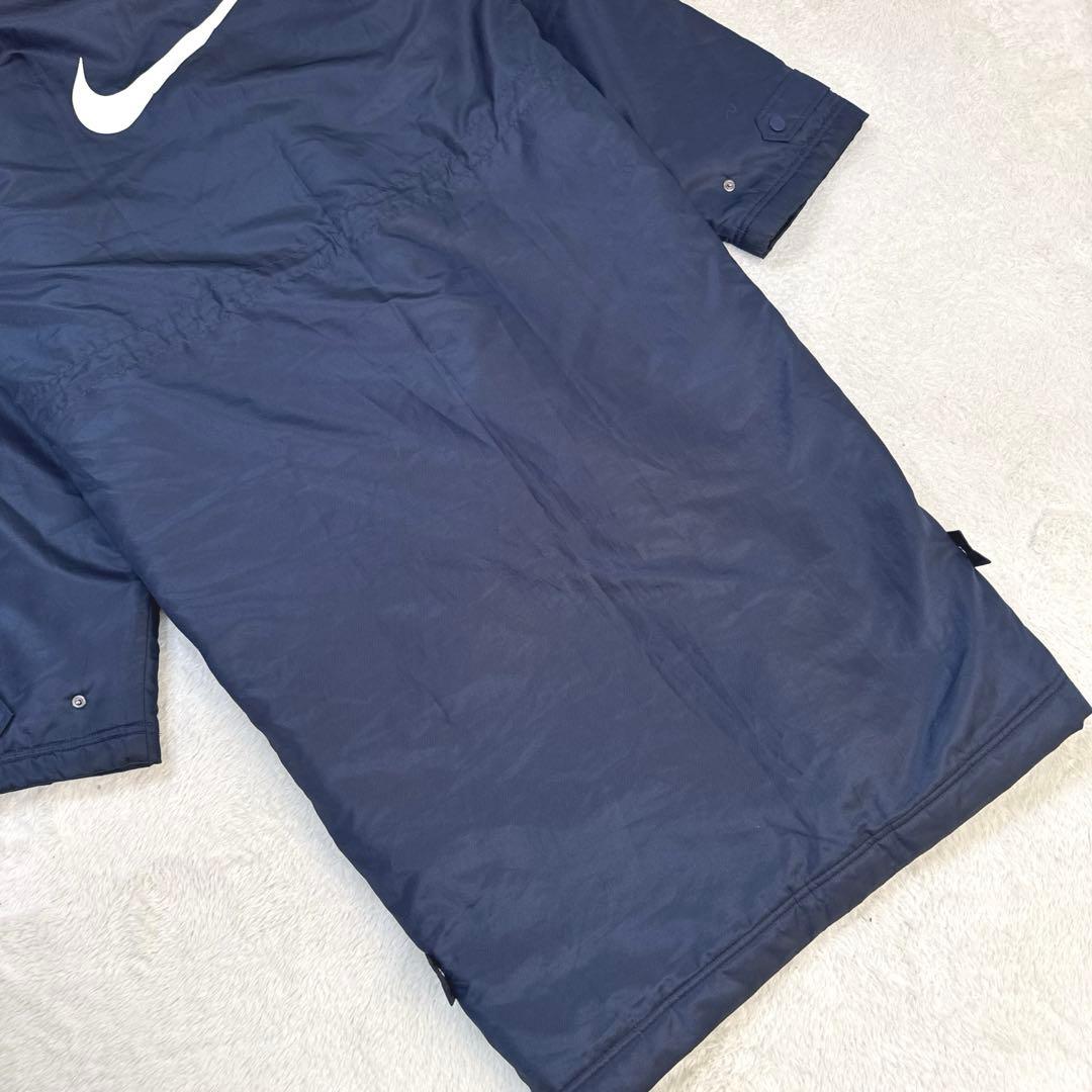 NIKE Nナイキ ベンチコート ロング バックデカロゴ 裏起毛 フード