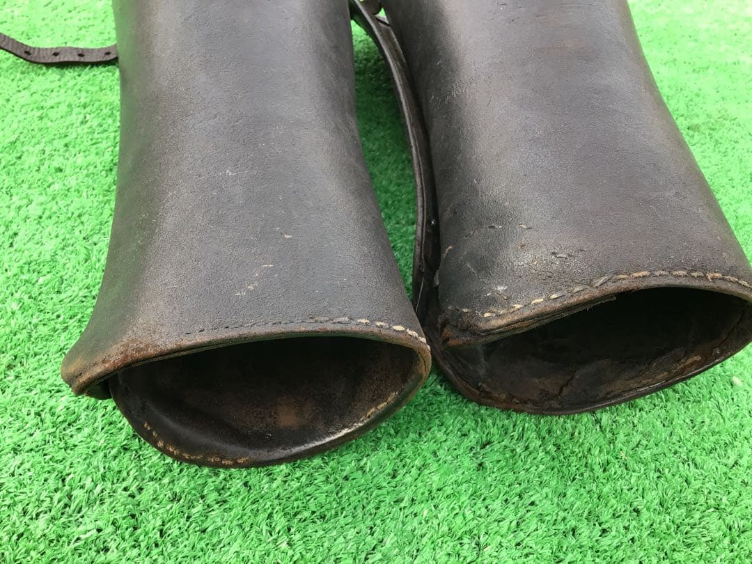 ドイツ軍③ WW2 革製ゲートル 実物