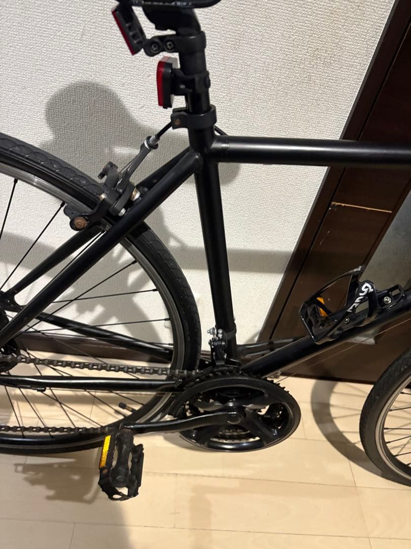ブラック アルミロードバイク 700Cロードバイククロスバイク引き取り限定