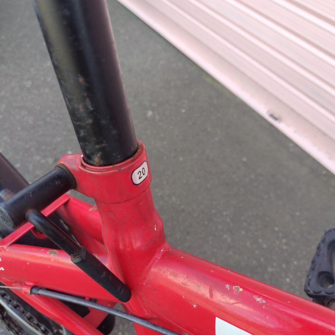 札幌限定‼️6段変速機付き‼️HUMMER 折りたたみ自転車 レッド　20インチ