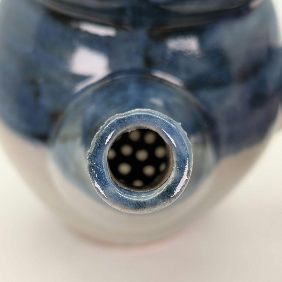 奥田康博 呉須釉急須碗揃 共箱 煎茶道具 煎茶器 煎茶碗 茶壺 お茶 食器 容器