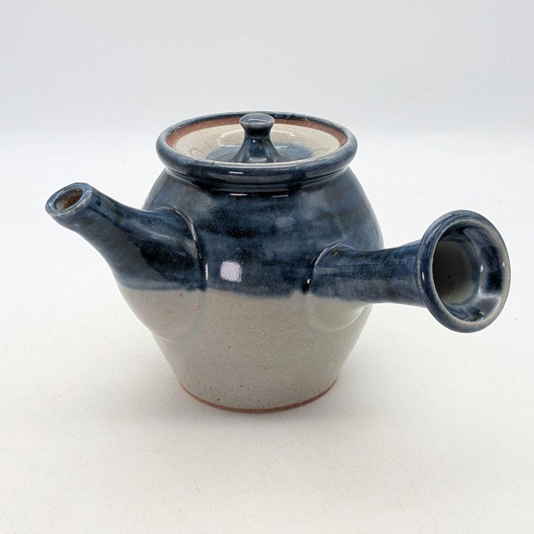 奥田康博 呉須釉急須碗揃 共箱 煎茶道具 煎茶器 煎茶碗 茶壺 お茶 食器 容器