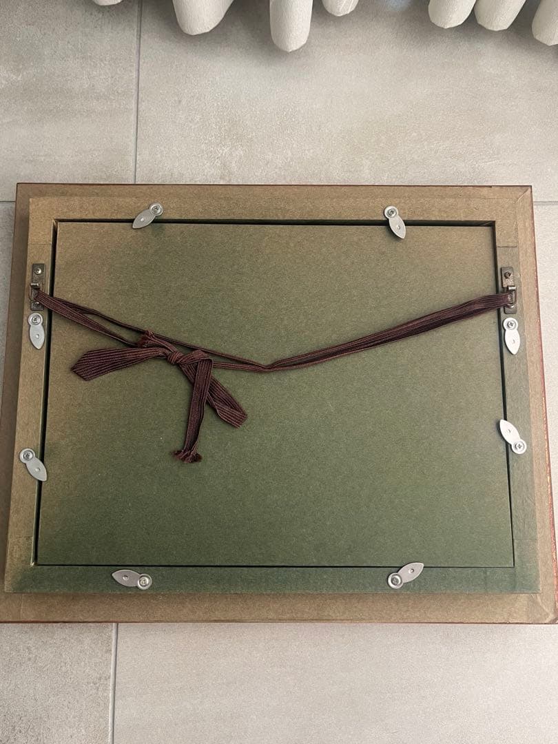 【真作】高橋和彦 油彩画「日没」1994年 額装品