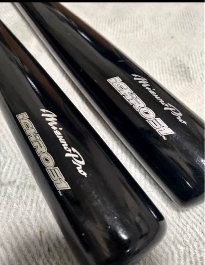 【貴重美品】2本セットミズノプロ 硬式木製バット イチロー選手 本人使用同モデル