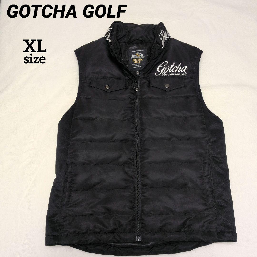 ガッチャゴルフ 中綿ベスト XL 豪華刺繍 防寒 GOTCHA GOLF