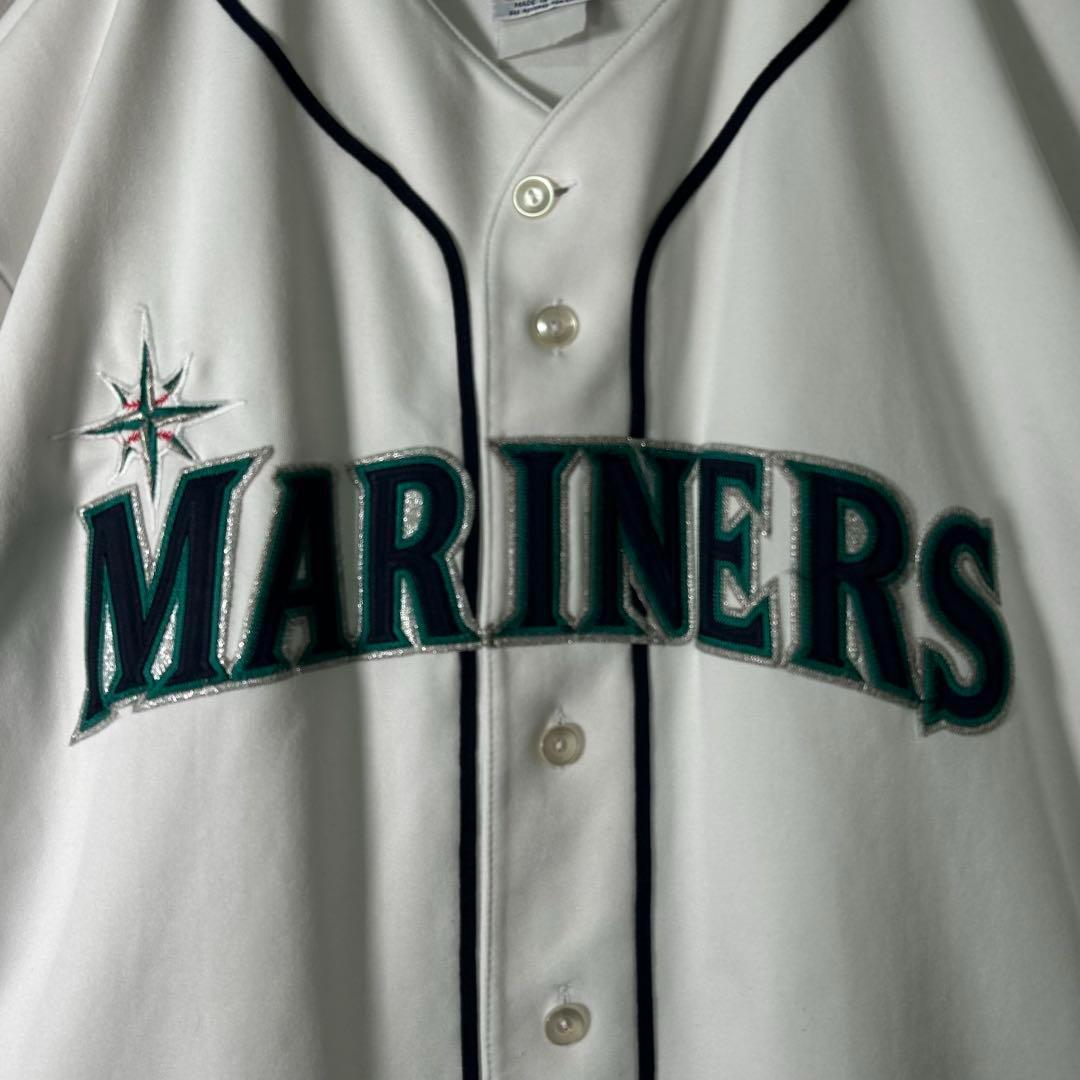 Majestic MLB シアトルマリナーズ 肉厚 ユニフォーム 刺繍 白