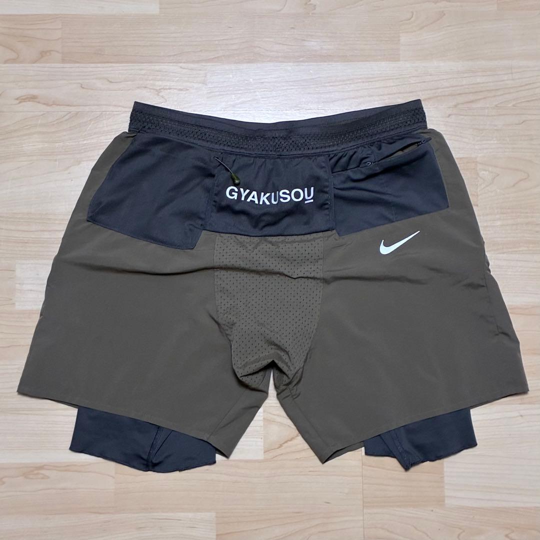 NIKELAB GYAKUSOU パッカブル ジャケット& ショーツ カーキ L