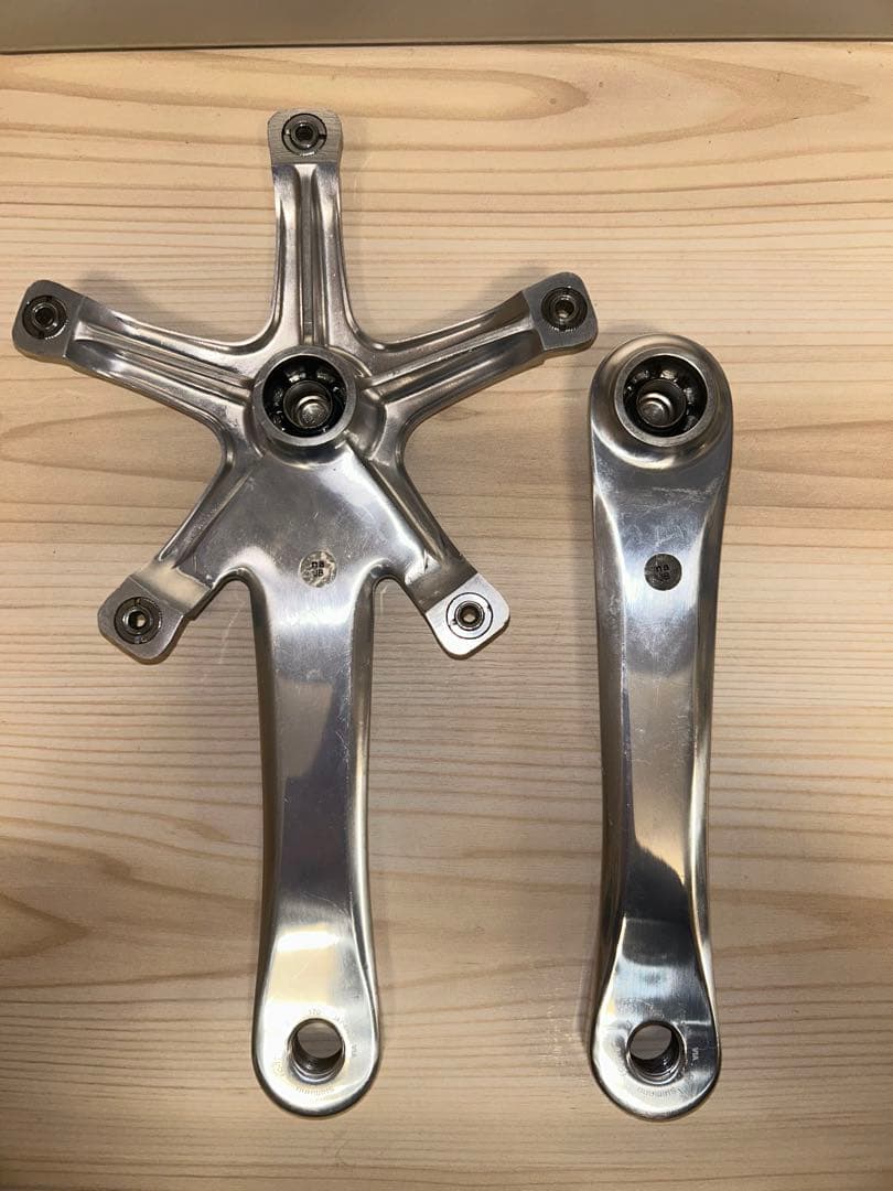 競輪-njs DURA-ACE クランクセット 170mm ピスト